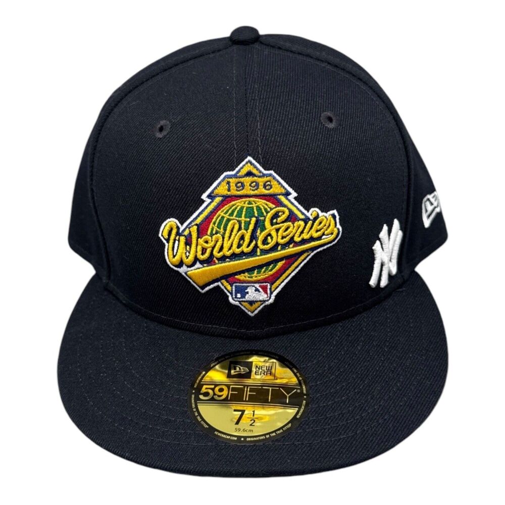 New Era 59fifty New York Yankees 96 WS Patch Fitted Hat Navy Men's 7-1/2‎